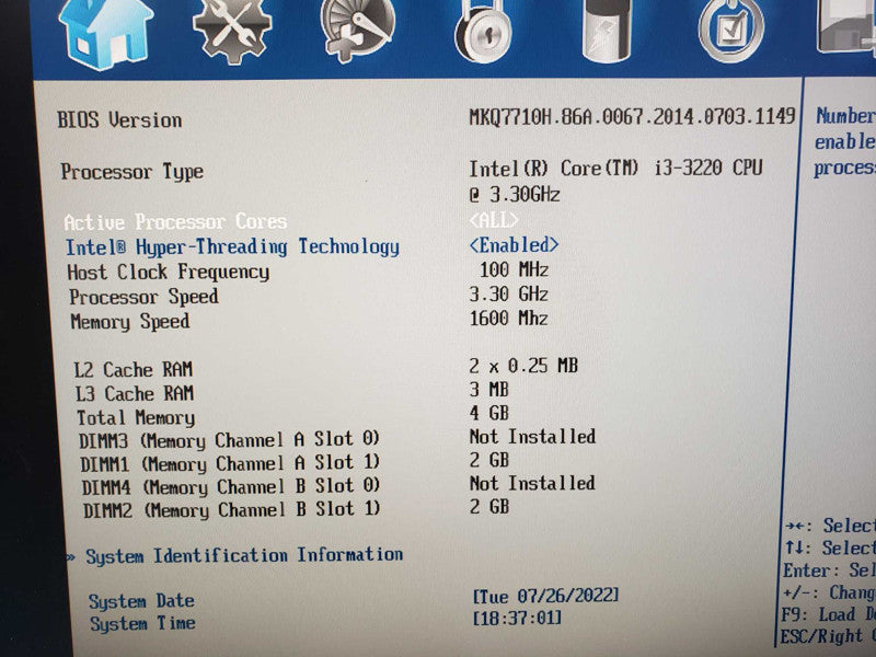 EXACQ IPS-012T-R2-L VID MANAGEMENT SYSTEM Core i3 3220 3.30GHz 4GB DDR3 [