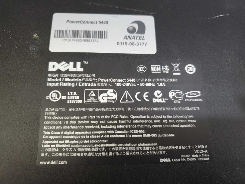 Dell PowerConnect 5448 48 Port Gigabit Switch + 4 SFP  w/ Rack Ears )