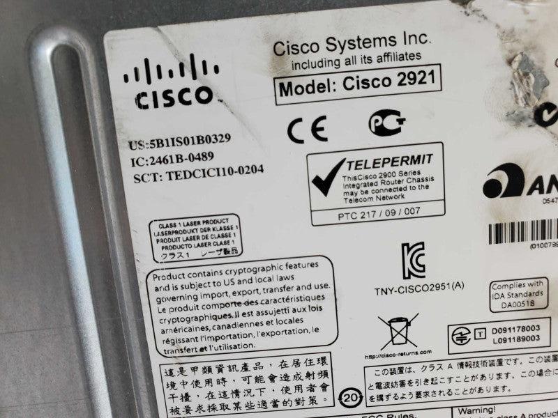 Cisco Cisco2921/K9 3-Port Integrated Services Gigabit Router _Reset )