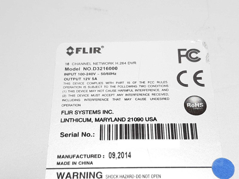 Lorex by Flir D3216000 16-Channel Video Security System - NO HDD +