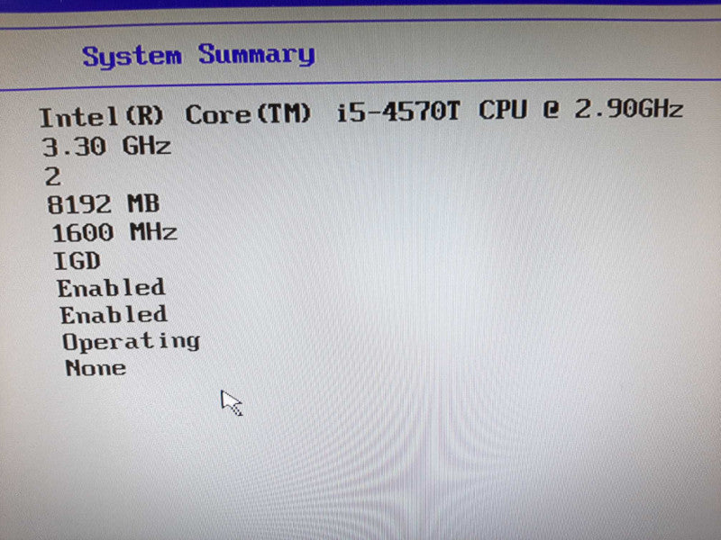 Lenovo ThinkCentre M93p i5-4570T 2.9GHz DC/8GB, NO SSDs/Antenna ~