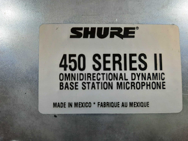 Vintage Shure Model 450 Series II Desktop Microphone Push-To-Talk ~