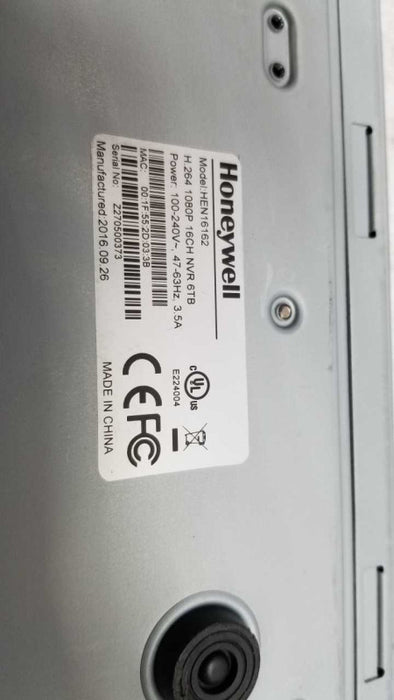 Honeywell Performance Series 16-Channel 5MP PoE NVR HEN16162 #