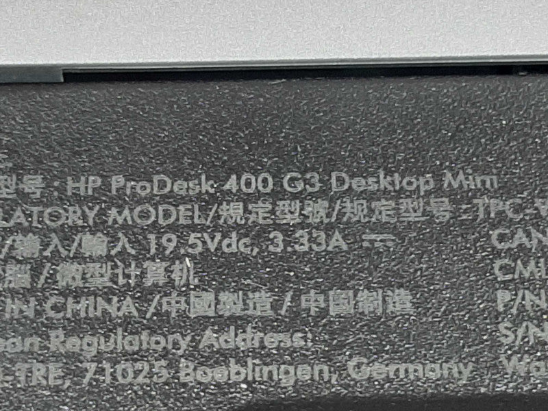 HP ProDesk 400 G3 DM, i5-7500T 2.7GHz/16GB, NO SSDs/ AC Adapter/Wifi Card ~