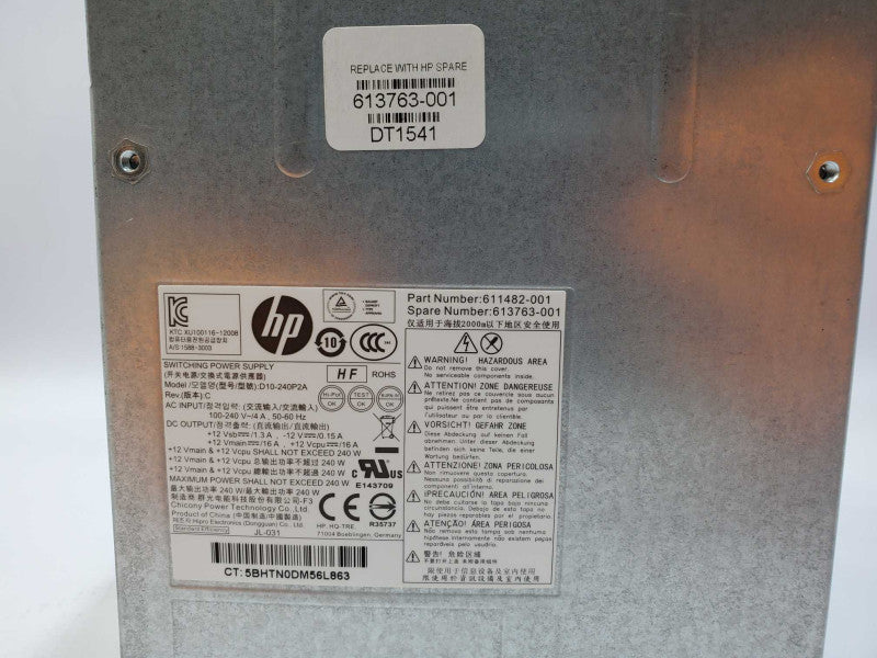 HP 613763-001 D10-240P2A 240W PSU Power Supply (