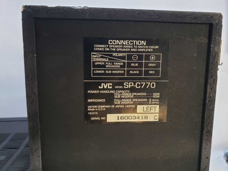 JVC Stereo Receiver CA-C770 + JVC Pair Speakers SP-C770 [