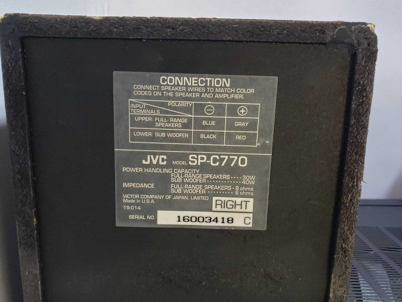 JVC Stereo Receiver CA-C770 + JVC Pair Speakers SP-C770 [