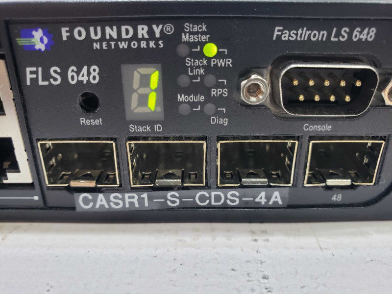 Brocade Foundry Fastiron FLS648 Gigabit Switch 48 x Copper GbE Ports 4 x SFP [