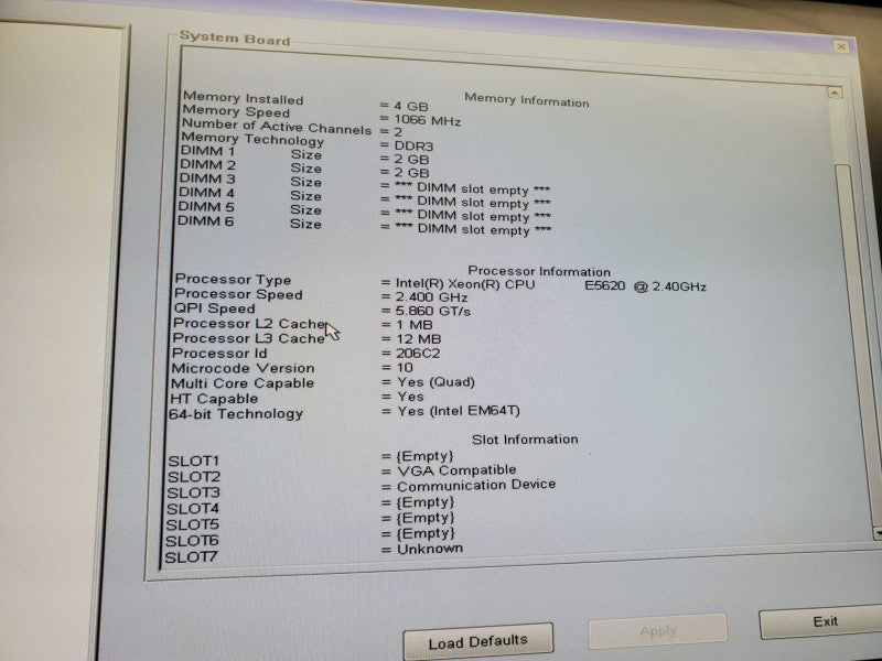 Dell Precision T7500 Xeon 5620 @2.4GHz 4GB No Raid No HDDs )