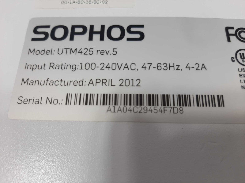 Sophos UTM 425 rev.5 Firewall, FACTORY RESET ~
