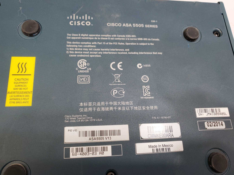 Cisco ASA 5505 V13  Adaptive Security Appliance )