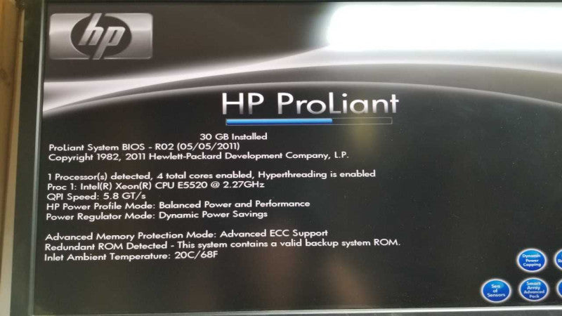 HP Proliant SE1220 Xeon E5520 @ 2.27ghz / 30gb ram / P212 ctrl #