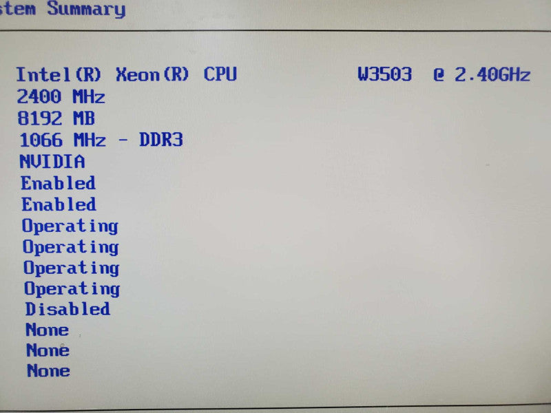 Lenovo Workstation S20, W3503 2.4GHz 8GB DDR3 No HDD |