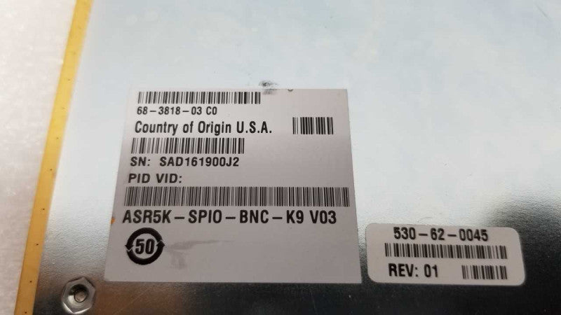 CISCO ASR5K-SPIO-BNC-K9 SWITCH PROCESSOR I/O, BNC BITS #