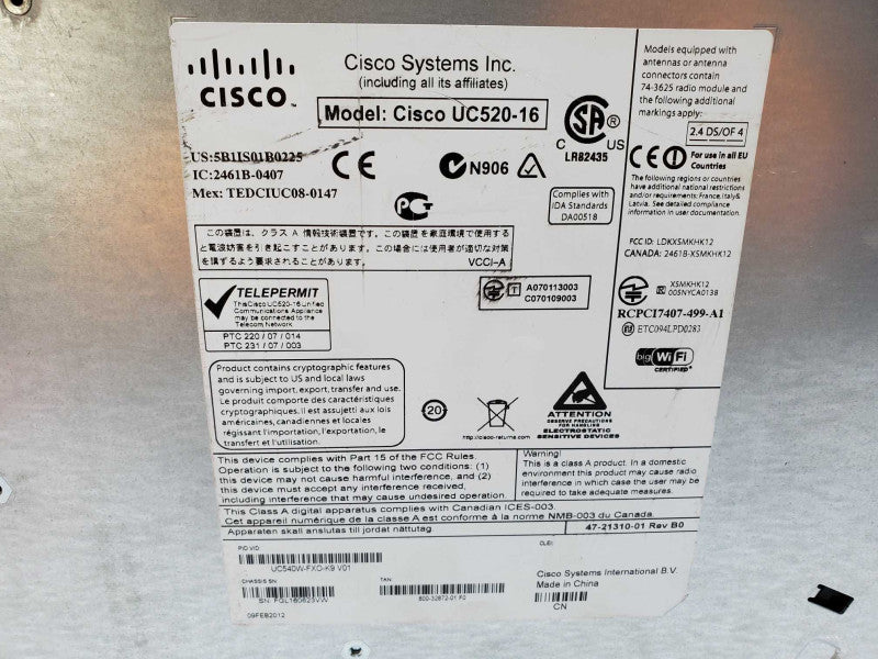 Cisco UC540 with FXO, As Is (