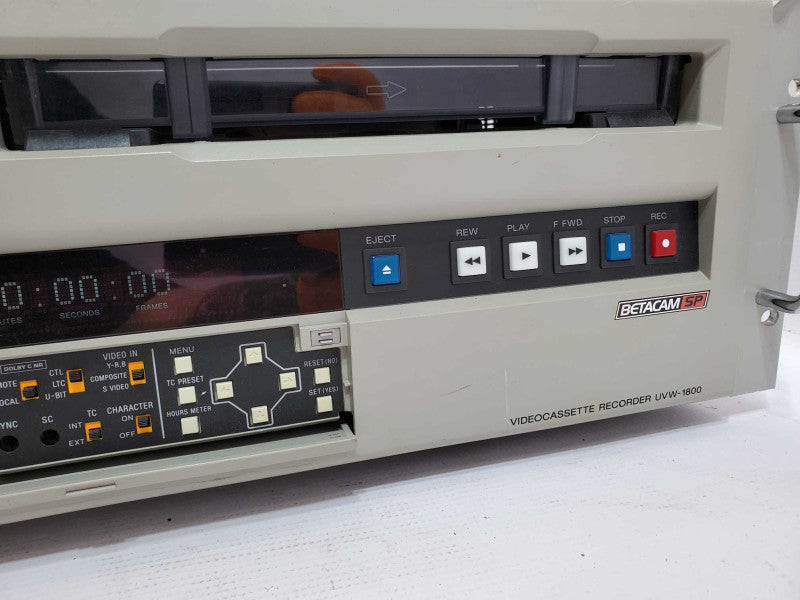 Sony BetaCam UVW-1800 SP VideoCassette Recorder Edit Component Play Deck (