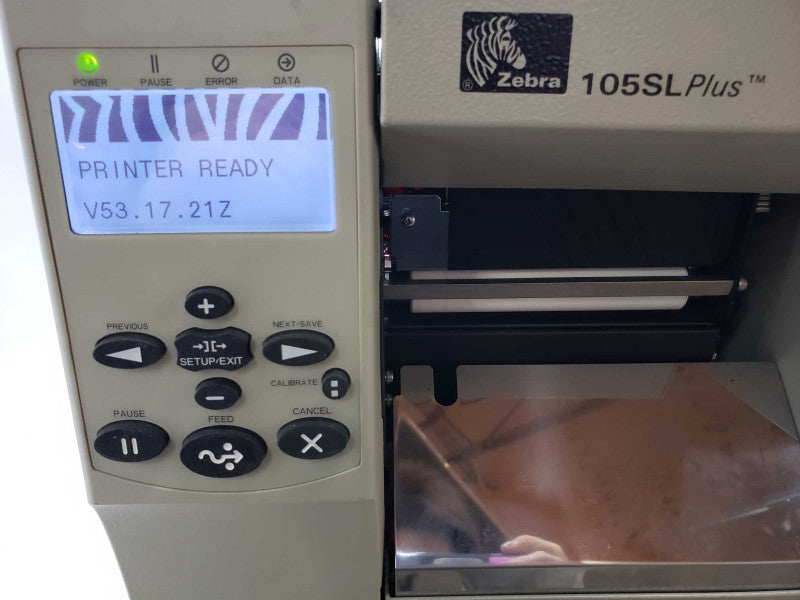 Zebra 105SL Plus Serial Industrial Barcode Label Printer [