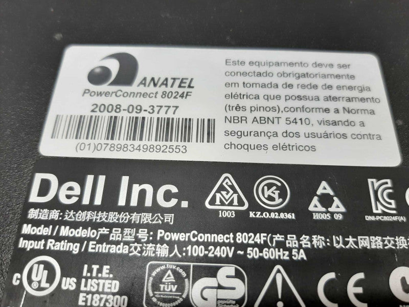 Dell POWERCONNECT 8024F 24-Port 10G SFP+ 4x Combo Ports Layer 3 Switch, 2xPSUs ~