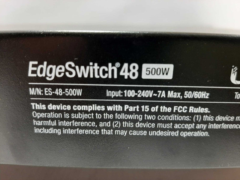 Ubiquiti EdgeSwitch ES-48-500W PoE SFP+ EdgeMax Network Switch, AS-IS ~