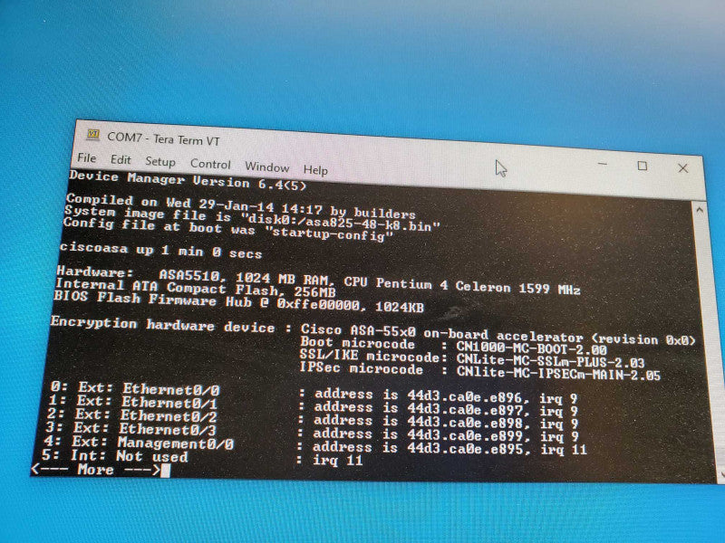 CISCO ASA5510 ADAPTIVE SECURITY Appliance _reset )