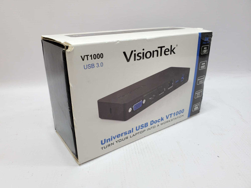VisionTek Universal Docking Station Dual Display USB 3.0 HDMI DP VT1000 (