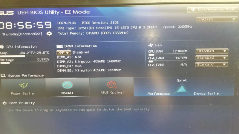 custom PC I5-4570 @ 3.20ghz / 8gb ram/ H87-PLUS Motherboard #