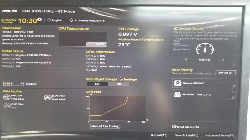 Custom PC I5-4690 @ 3.50ghz / 6gb ram / H97M-E Motherboard #