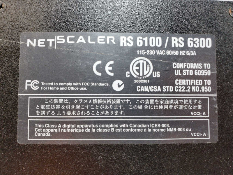 NetScaler RS6100 / RS6300 (