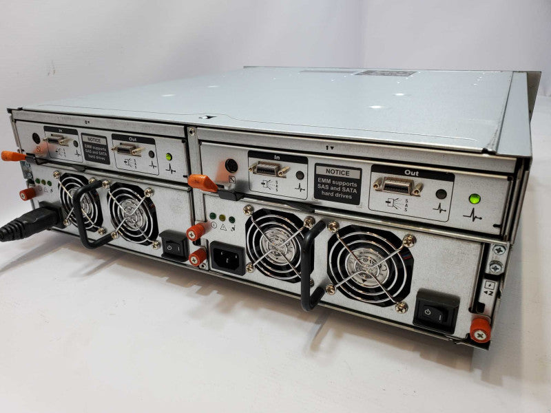 Dell PowerVault MD1000 AMP01 Array 15x 3.5\\" No HDD w/ 2x PSU, 2x controllers (