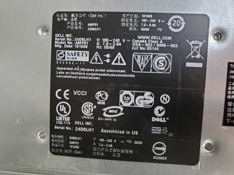 Dell PowerVault MD1000 AMP01 Array 15x 3.5\\" No HDD w/ 2x PSU, 2x controllers (