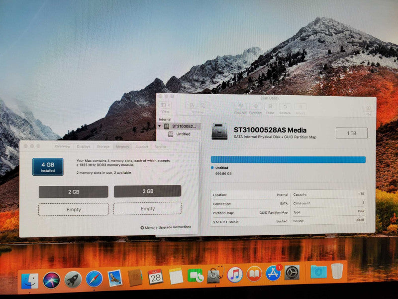 Apple iMac 21.5\\" Mid-2011 A1311 i5-2500S @2.7GHz 4GB 1TB HDD HD 6770M )