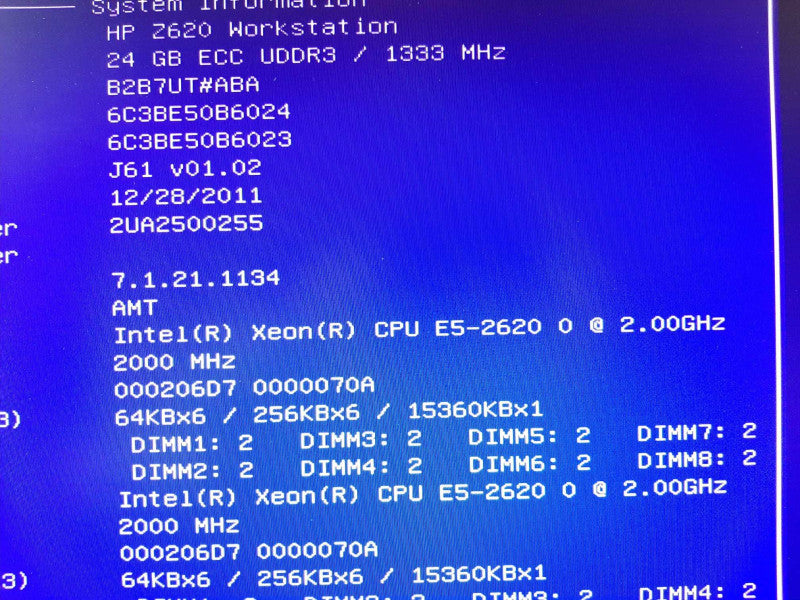 HP Z620 Workstation 2x Xeon E5-2620 2.0GHz/24GB, Quadro 600, NO HDDs ~