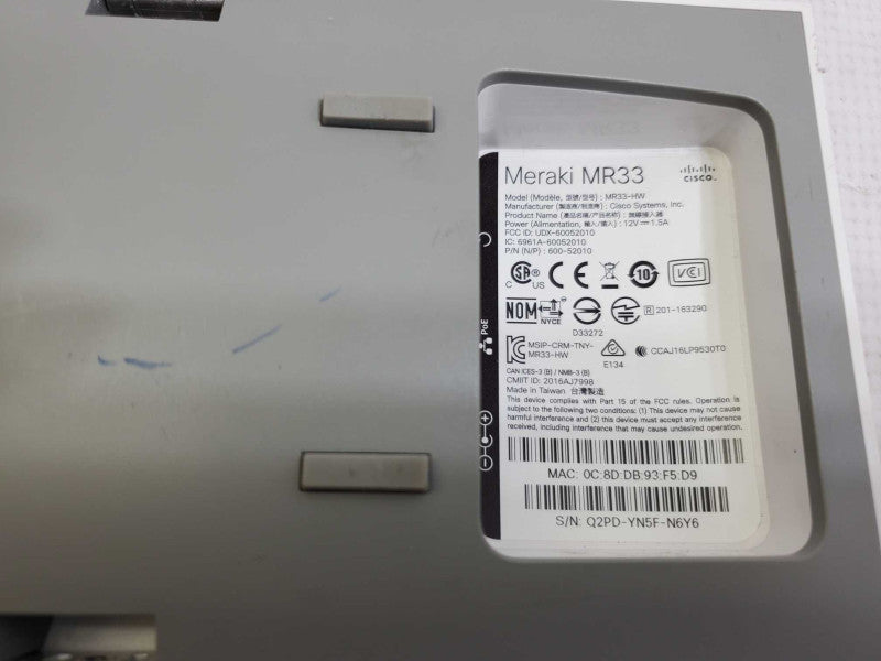 Cisco Meraki MR33-HW MERAKI MR Series Cloud Managed Access Point _ for Parts )