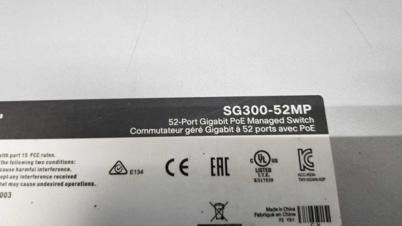 Cisco SG300-52MP 52x port gigabit switch Managed PoE  #