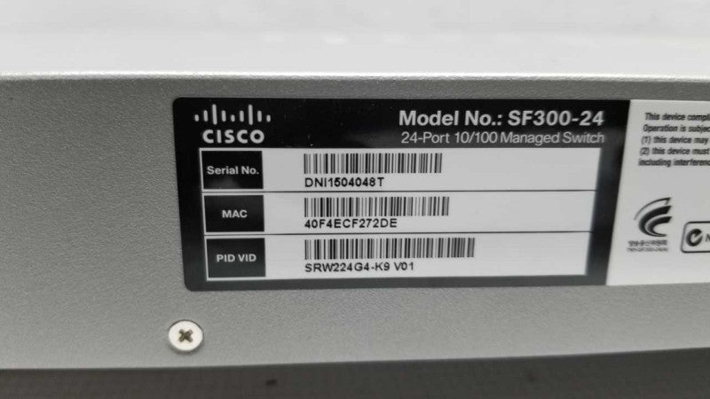 Cisco SF300-24 24x port fast managed switch #