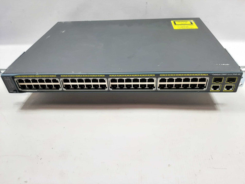 CISCO CATALYST 2960 PLUS SERIES POE 48 PORT SWITCH WS-C2960+48PST-L FCTY RESET ~