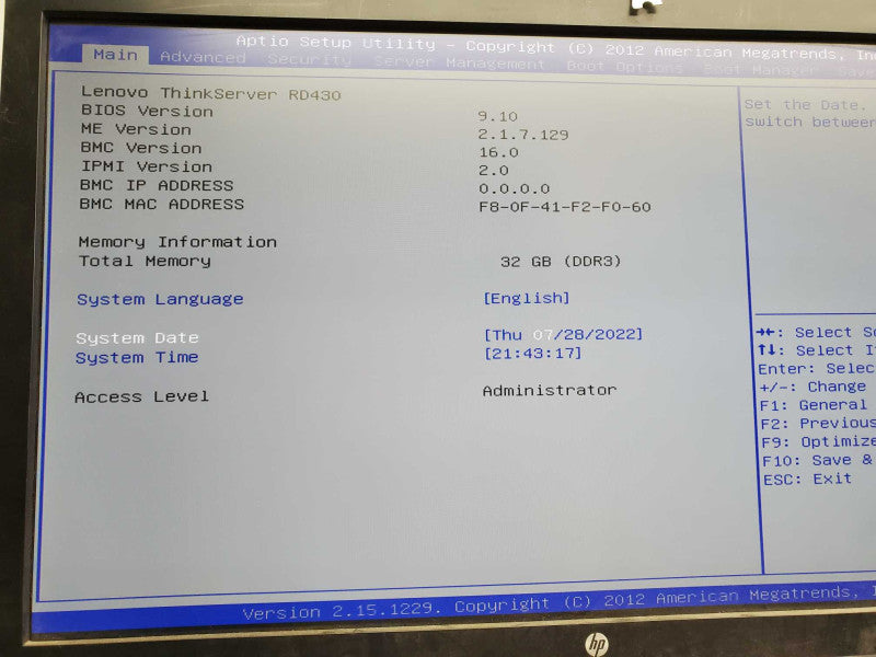 Lenovo ThinkServer RD430 2x Xeon E5-2420 0 @1.9GHz 32GB No RAID 1xPSU 8x 3.5\\" )