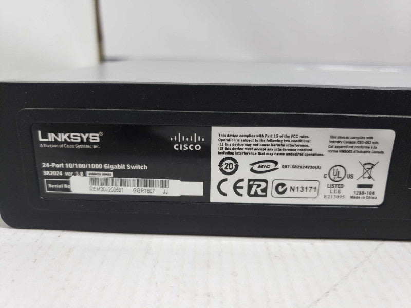 Linksys SR2024 24-Port 10/100/1000 Gigabit Switch [