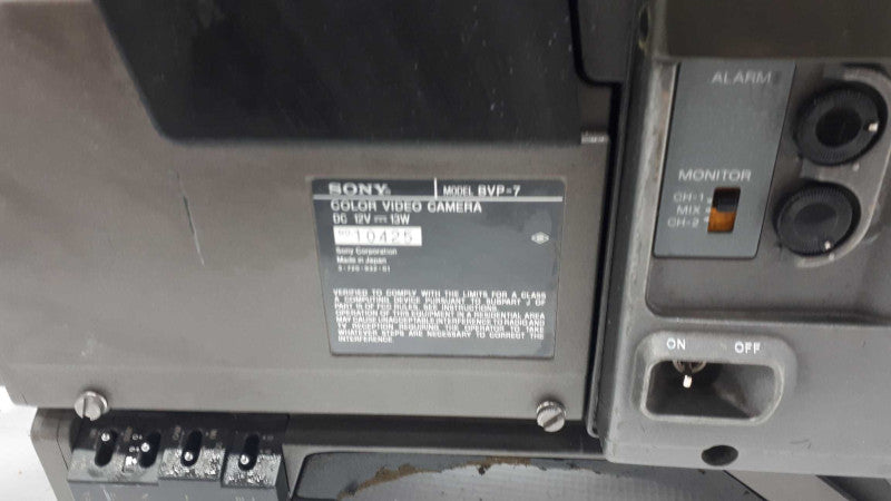 Sony 3CCD Camera BVP-7, DNV-5 Recorder, Fujinon 14x 1.7/8.5-119 Lens |