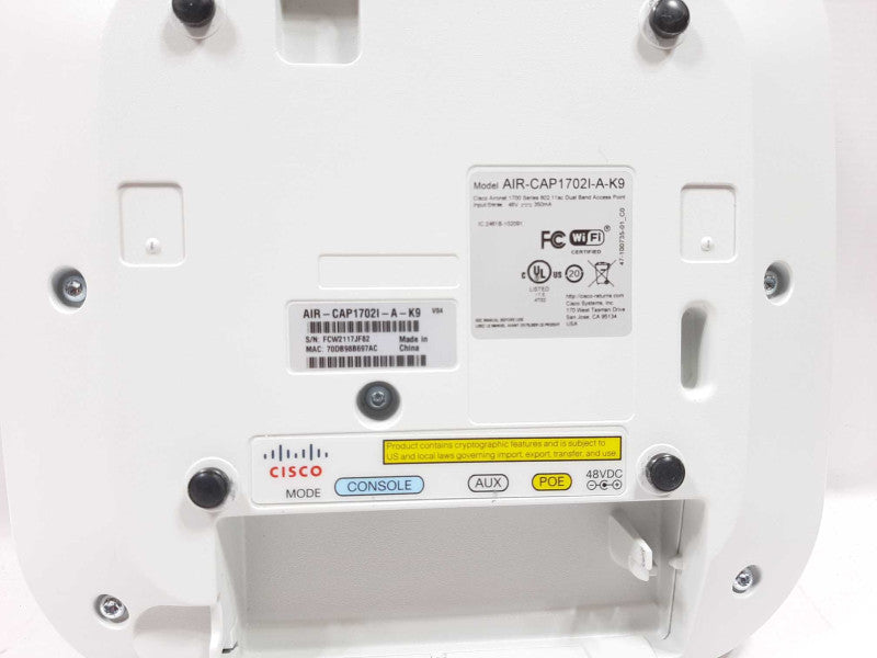 Cisco Aironet 1702I AIR-CAP1702I-A-K9 802.11ac Dual Band Wireless Access Point ~