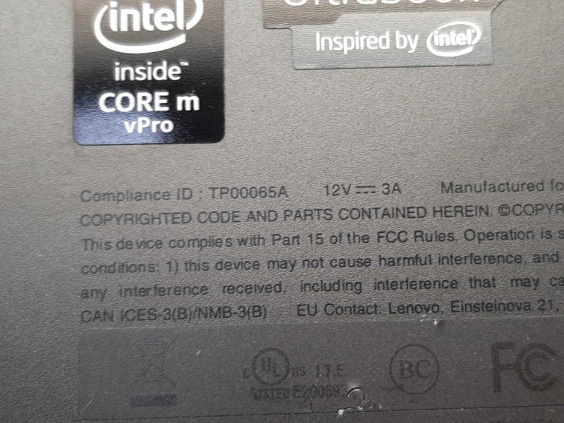 Lenovo ThinkPad Helix TP00065A Core 5Y71 @ 1.2GHz 8GB RAM 256GB SSD Keyboard #