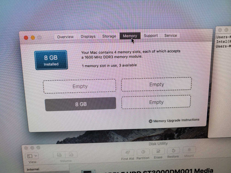 iMac Late 2013 Core i5-4670 @ 3.4 GHz 8GB 3TB HDD 128 SSD (