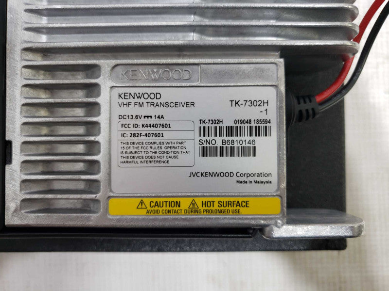 KENWOOD TK-7102H-1 VHF FM TRANSCEIVER TWO WAY RADIO with AC Adapter [