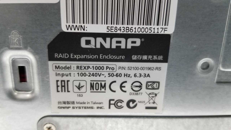 QNAP Raid Expansion Enclosure REXP-1000 Pro / 10x 3.5\\" caddies / see notes #