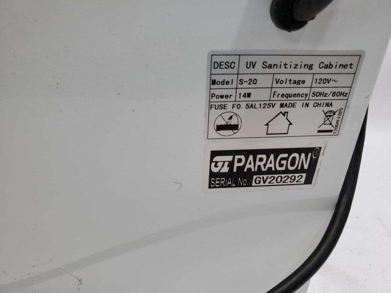 Paragon S-20  Sanitizing Cabinet )