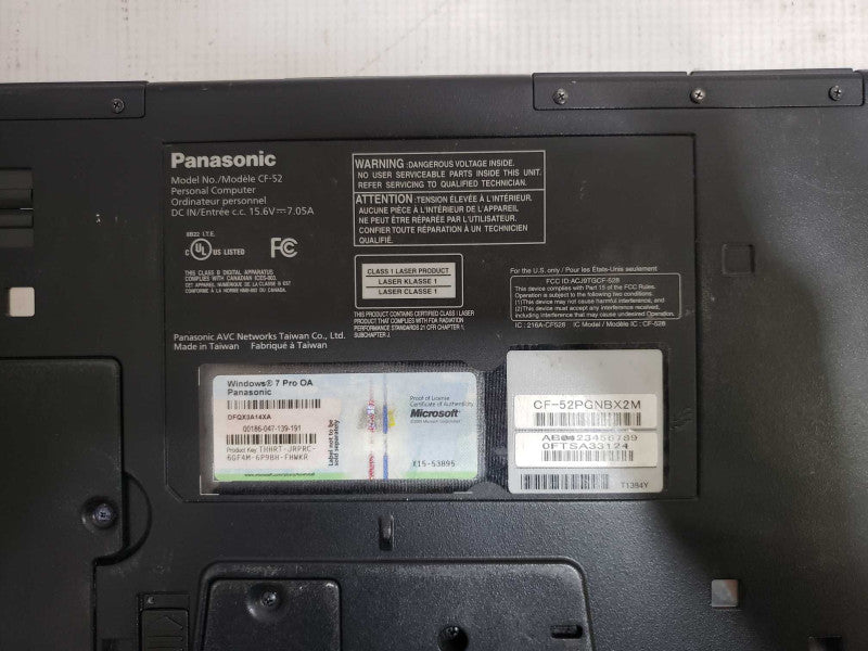 Panasonic Toughbook CF-52 Rugged Laptop Core i3M330@2.13GHz 4GB DDR3 [