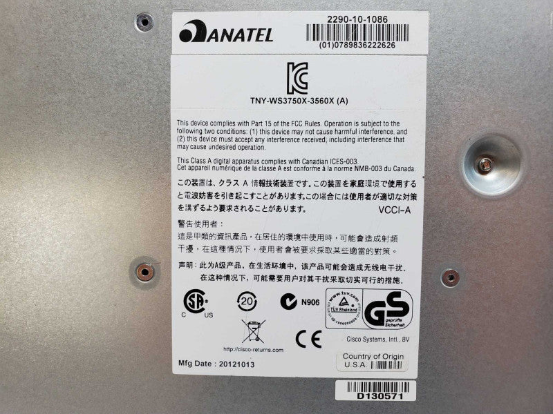 Cisco WS-C3560X-24P-L (