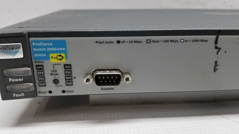 HP ProCurve Switch 2600-pwr J8762A / factory reset #