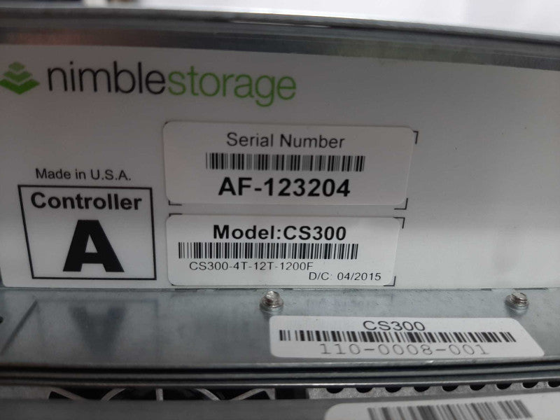 Nimble Storage Array CS300, NO HDDs/CADDIES ~