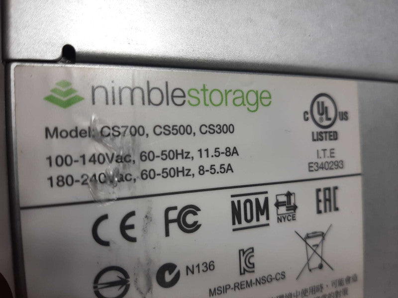 Nimble Storage Array CS300, NO HDDs/CADDIES ~